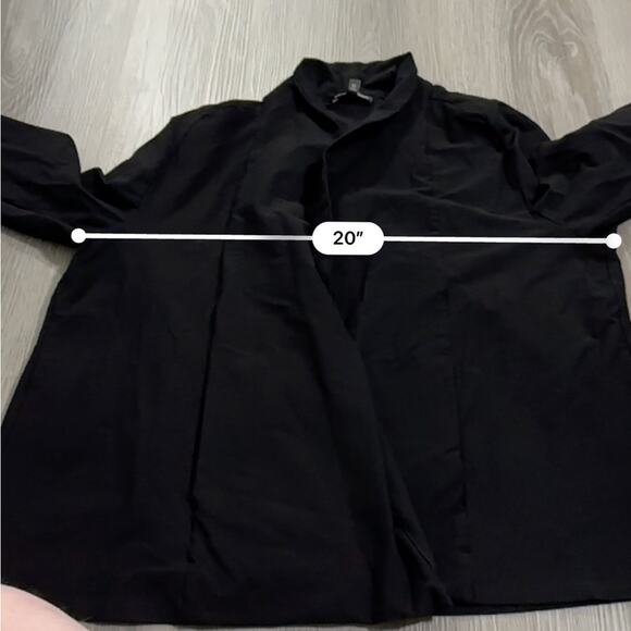 Eileen Fisher Black Long Sleeve Open Blazer Jacket Size‎ L - Picture 11 of 12